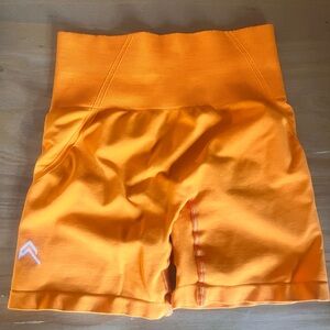 Women's Orange High-Waisted Shorts
